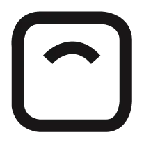 Black weight scale icon
