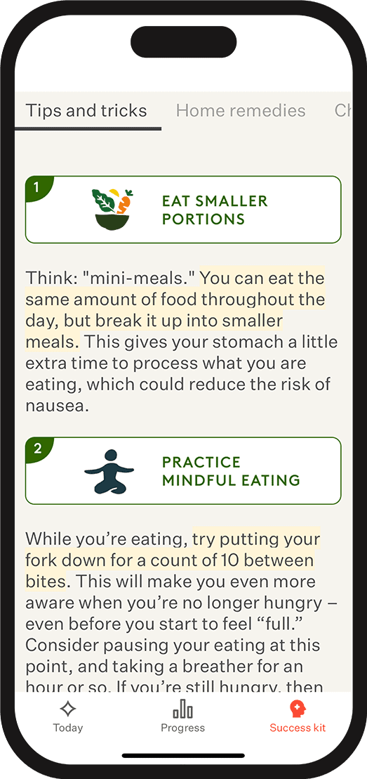 Noom Med app showing behavior change program