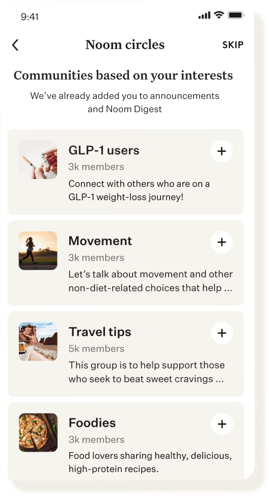 community mobile screen