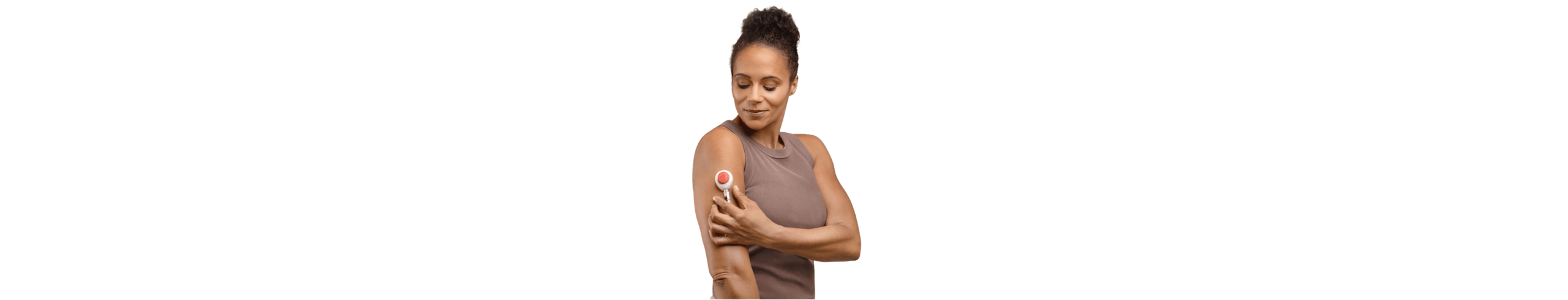 Woman using the Noom Biomarkers Test Kit