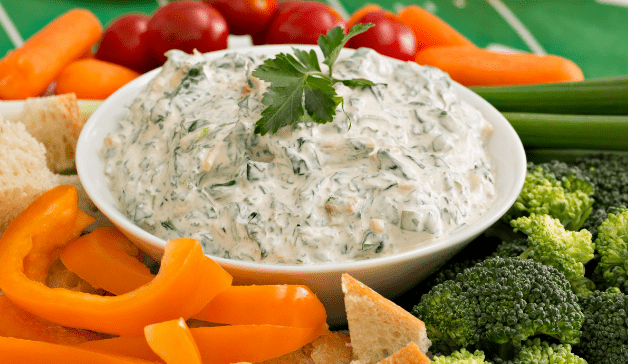Salsa de yogur y espinaca
