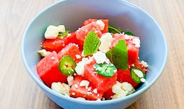 Ensalada de sandía y feta