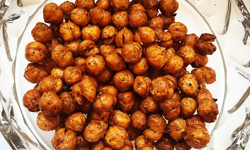 Garbanzos tostados al horno