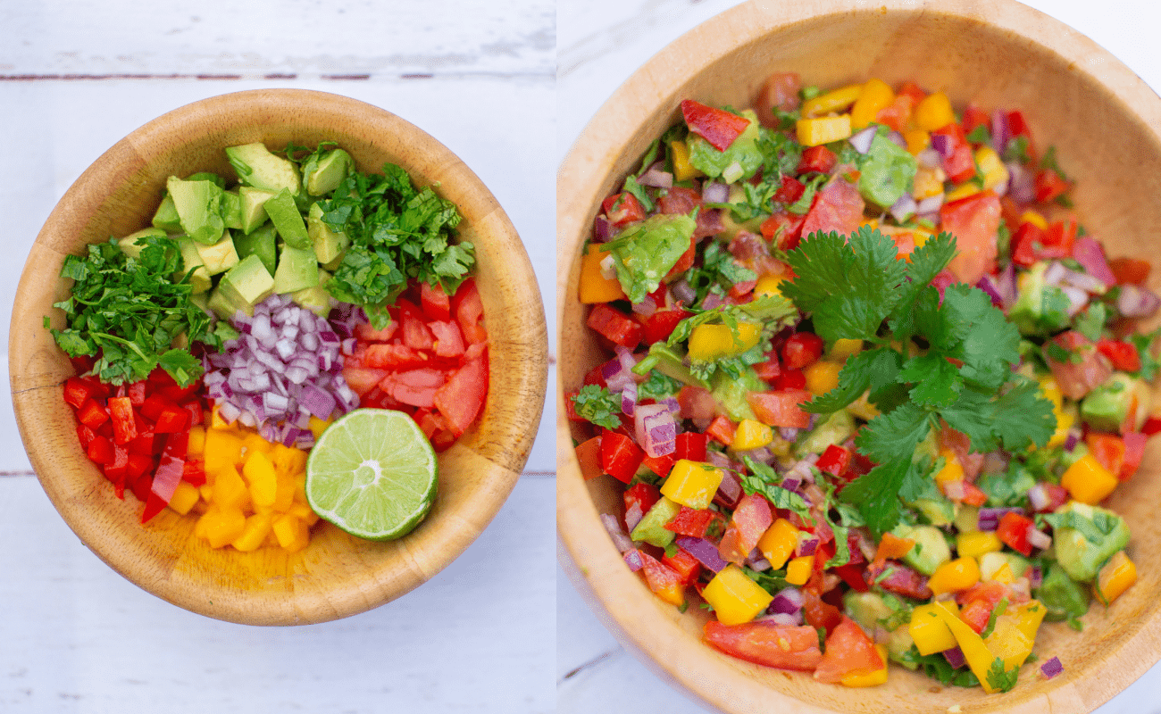 Pico de gallo con mango