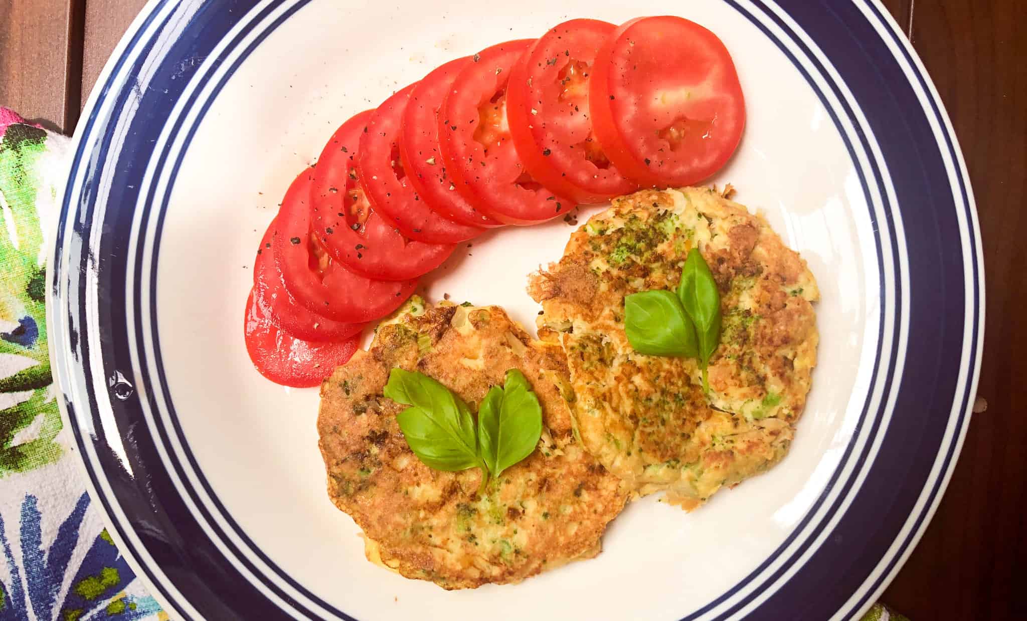 Tortitas de garbanzos y brócoli