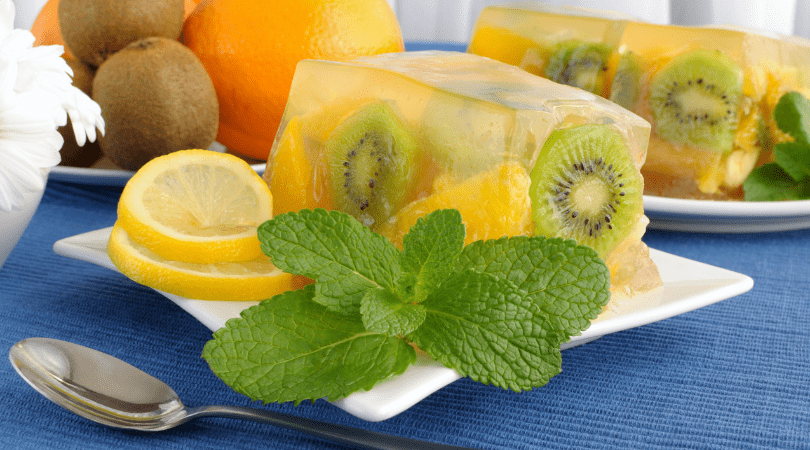 Gelatina con frutas