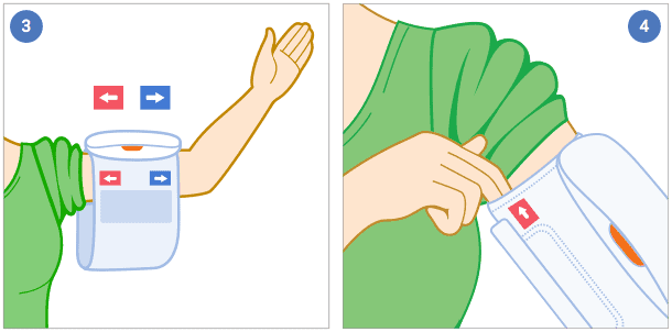 BP cuff steps 3 & 4